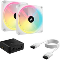 Corsair iCUE LINK QX140 RGB Starterskit case fans Wit, 2 stuks, 140 x 140 x 25 mm, PWM, Incl. controller