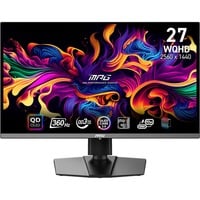 MSI MPG 271QRX QD-OLED 26.5" gaming monitor Zwart, 2x HDMI, DisplayPort, 2x USB-A, USB-B, USB-C, 360 Hz