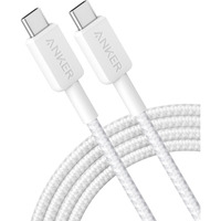 Anker 322 USB-C Braided kabel Wit, 0.9 meter, 60 W