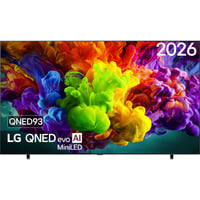 LG QNED evo AI 115" Ultra HD QNED-tv Zwart, 4x HDMI, 2x USB, Optisch, Bluetooth, LAN, WLAN, CI+, HDR10, Dolby Vision