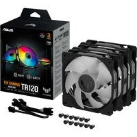 ASUS TUF Gaming TR120 ARGB Pack, 3 stuks case fan Zwart/transparant