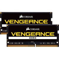 Corsair 16 GB DDR4-3200 (2x 8 GB) Kit laptopgeheugen Zwart, CMSX16GX4M2A3200C22, Vengeance