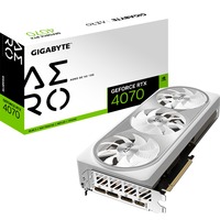 GIGABYTE GeForce RTX 4070 AERO OC V2 12G grafische kaart Zilver, 1x HDMI, 3x DisplayPort, DLSS 3