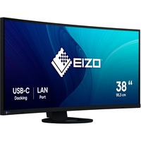 EIZO FlexScan EV3895-BK 37.5" curved monitor Zwart, 2x HDMI, DisplayPort, 4x USB-A, USB-C, RJ-45