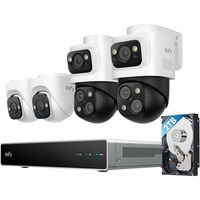 Eufy PoE NVR Security System S4 beveiligingscamera Wit, 2x bullet PTZ cameras + 2x Turret cameras