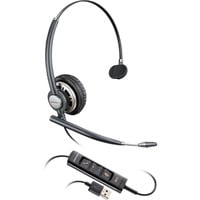 HP Poly EncorePro 715 Monoaural USB-A on-ear headset Zwart, Pc