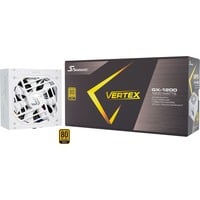 Seasonic VERTEX GX-1200 White Edition,  modulaire 1200 watt voeding  Wit, 3x PCIe, 1x 12VHPWR, 3x PCIe, kabelmanagement