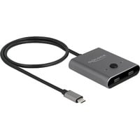 DeLOCK USB Type-C 2 to 1 bidirectional usb-switch Grijs
