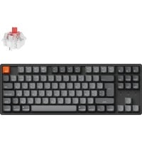Keychron K8 Max-J1Z RGB mechanisch toetsenbord Zwart, BE lay-out (AZERTY), Keychron Super Red, 80% (TKL)	, Hot-swappable, Bluetooth, 2.4GHz