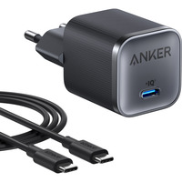 Anker 45W Nano wandoplader Zwart, 1x USB-C, met kabel