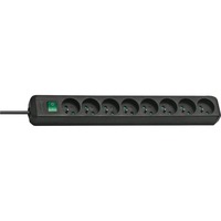 Brennenstuhl Eco-Line 8-voudige stekkerdoos Zwart, 8x stekker