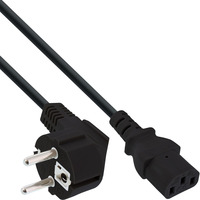 InLine Eurostekker naar C13 voedingskabel Zwart, 30 cm