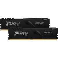 Kingston FURY Beast 16 GB DDR4-3200 (2x 8 GB) werkgeheugen Zwart, KF432C16BBK2/16, XMP 2.0