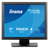 iiyama ProLite T1731SR-B2S 17" touchscreen monitor Zwart, 1x DisplayPort, 1x HDMI, 1x VGA