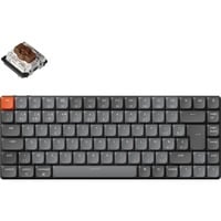 Keychron K3 Max-H3Z, toetsenbord Grijs/zwart, BE Lay-out, Gateron Low Profile 2.0 Mechanical Brown, RGB leds, 75%, Double-shot ABS, Hot-swappable, Bluetooth, 2.4GHz