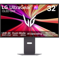 LG UltraGear evo 32GX870B-B 31.5" 4K UHD gaming monitor Donkergrijs, 2x HDMI, DisplayPort, 2x USB-A, USB-C, 240 Hz / 480 Hz