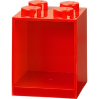 Room Copenhagen LEGO Brick Shelf, 4 noppen wandschap Rood