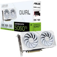 ASUS DUAL GeForce RTX 5060 Ti OC 16G White Edition grafische kaart Wit, 3x DisplayPort, 1x HDMI