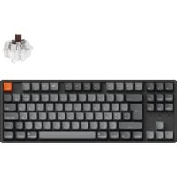 Keychron K8 Max-J3Z RGB mechanisch toetsenbord Zwart, BE lay-out (AZERTY), Keychron Super Brown, 80% (TKL)	, Hot-swappable, Bluetooth, 2.4GHz