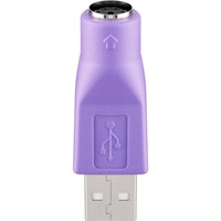 goobay USB-A 2.0 (male) naar PS/2 (female) adapter Paars