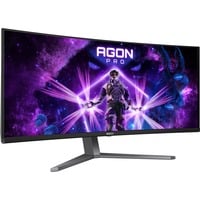 AOC OLED Agon PRO AG346UCD 34" curved gaming monitor Donkergrijs/zwart, 2x HDMI, 1x DisplayPort, USB-A, USB-C, 175 Hz