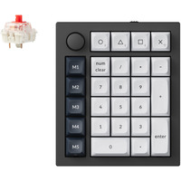 Keychron Q0 Max, numpad Zwart/wit, Gateron Jupiter Red, RGB leds, Hot-swappable, Bluetooth, 2.4GHz