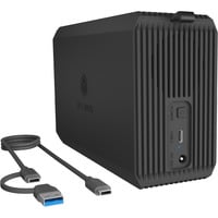 ICY BOX Dual bay, HDD/SSD USB 3.2 raid-behuizing Zwart