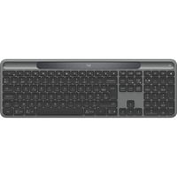Logitech Signature Slim Solar+, toetsenbord Donkergrijs, BE Lay-out
