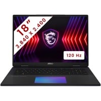 MSI Titan 18 HX (A14VHG-046BE) 18"  gaming laptop Zwart/grijs | Core i9-14900HX | RTX 4080 | 64 GB | 4 TB SSD | 120 Hz