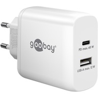 goobay 45W GaN USB-C PD Dual Fast Charger Wit