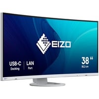 EIZO FlexScan EV3895-WT 37.5" curved monitor Wit, 2x HDMI, DisplayPort, 4x USB-A, USB-C, RJ-45