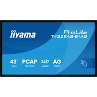 iiyama ProLite T4329AS-B1AG 42.5" 4K Ultra HD Public Display Zwart, Touch, HDMI, USB-C, Audio, LAN, WiFi 5, Android 14