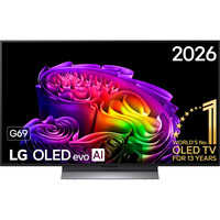 LG OLED evo AI G6 (OLED48G69LS) 48" 4K Ultra HD tv Zwart, 4x HDMI, 3x USB, Optisch, Bluetooth, LAN, WLAN, CI+, HDR10, Dolby Vision