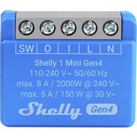 Shelly 1 Mini Gen4 relais Blauw