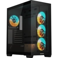 GIGABYTE C500 Panoramic Stealth midi tower behuizing Zwart | 2x USB-A | 1x USB-C | RGB | Tempered Glass