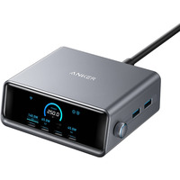 Anker 250W GaN Prime oplaadstation Zilver, 4x USB-C, 2x USB-A