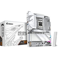GIGABYTE X870 AORUS ELITE X3D ICE socket AM5 moederbord Zilver/wit, RAID, 5 Gb-LAN, WLAN, BT, Sound, ATX