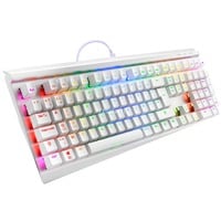 Sharkoon Sharkoon SKILLER SGK40 Mech Red White BE, gaming toetsenbord Wit, BE Lay-out, Huano Red