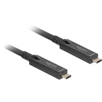 DeLOCK Actieve optische USB-C kabel Zwart, 10 meter, 8K