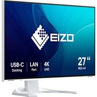 EIZO FlexScan EV2740X-WT 27" 4K UHD monitor Wit, 2x HDMI, DisplayPort, 3x USB-A, USB-B, 2x USB-C, RJ-45