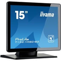 iiyama ProLite T1521MSC-B2 15" touchscreen monitor Zwart, Touch, VGA, HDMI, Audio