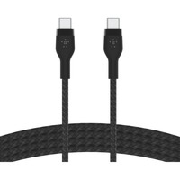 Belkin BOOSTCHARGE PRO Flex USB-C/USB-C-kabel Zwart, 3 meter