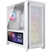 Corsair FRAME 4000D LCD RS ARGB Premium midi tower behuizing Wit | 3x USB-C | RGB | Tempered Glass