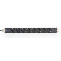 Digitus DN-95401 stekkerdoos Zwart/aluminium