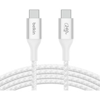 Belkin BoostCharge USB-C kabel Wit, 2 meter, 240 W