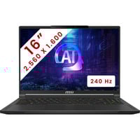 MSI Stealth A16 AI+ (A3HWFG-004BE) 16" gaming laptop Zwart | Ryzen AI 7 350 | RTX 5060 | 32 GB | 1 TB SSD | 240 Hz