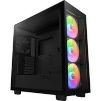 NZXT H7 Elite (2023) All Black midi tower behuizing Zwart (mat) | 2x USB-A | 1x USB-C | RGB | Tempered Glass