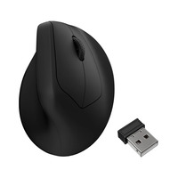 Keychron M5 Wireless Ergonomic Mouse Zwart, 100 tot 30.000 dpi, 8000Hz, 2,4 GHz / Bluetooth / USB