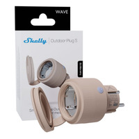 Shelly Wave Outdoor Plug S LR (EU) stekkerdoos Beige, Z-Wave