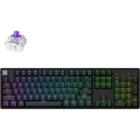 Keychron K10 HE-J1, toetsenbord Zwart/zwart, BE Lay-out, Gateron Double-Rail Magnetic Nebula, RGB leds, Hot-swappable, Bluetooth, 2.4GHz